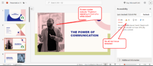 A presentation document is displayed in Microsoft PowerPoint.